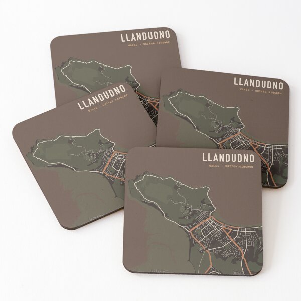 Item preview, Llandudno Map Poster - Espresso Den designed and sold by Patterned by Pixels.