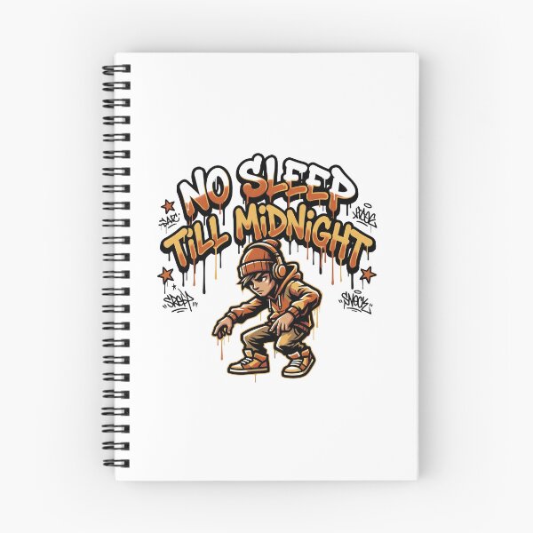 Item preview, No Sleep Till Midnight Funny Night Owl DJ Streetwear Design designed and sold by StickerNestYou.