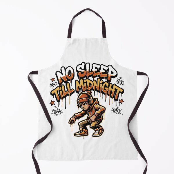 Item preview, No Sleep Till Midnight Funny Night Owl DJ Streetwear Design designed and sold by StickerNestYou.
