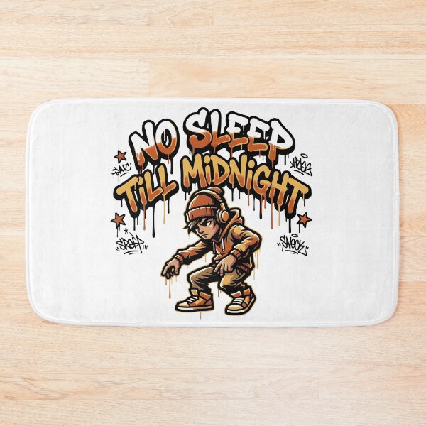 Item preview, No Sleep Till Midnight Funny Night Owl DJ Streetwear Design designed and sold by StickerNestYou.