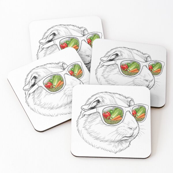Item preview, Guinea Pig Fresh Vegetables Shades Reflection designed and sold by Bad-Decisions-Designs.