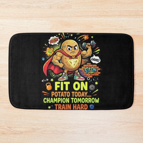 Artikelvorschau, FIT ON Gym Potato – Lustiges Fitness-T-Shirt mit starker Kartoffel entworfen und verkauft von Fit On.
