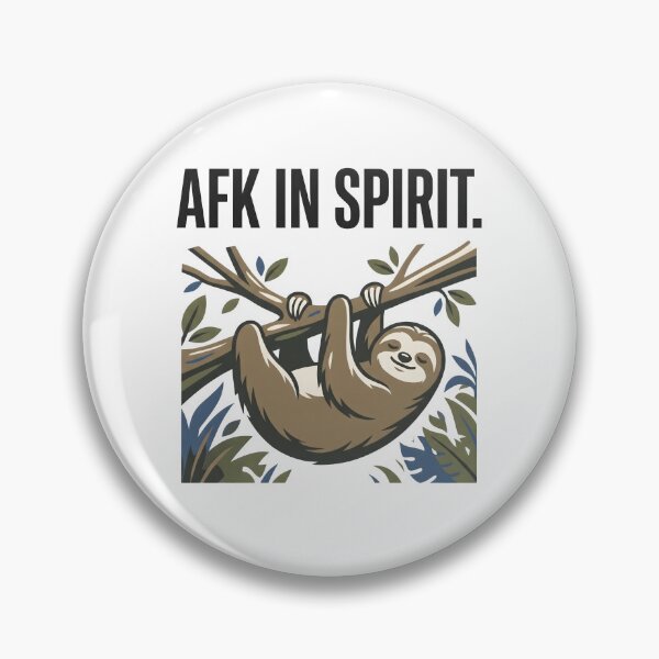 Item preview, AFC In Spirit Sloth Hanging Funny Lazy Animal Design designed and sold by StickerNestYou.
