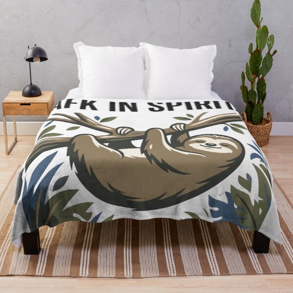 Item preview, AFC In Spirit Sloth Hanging Funny Lazy Animal Design designed and sold by StickerNestYou.