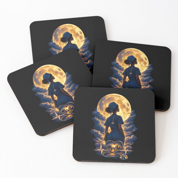Item preview, Nurse Silhouette Full Moon Shirt | Dramatic Nurse Poster Art | Nurse Appreciation Gift | Night Shift Nurse Tee designed and sold by Moonveil_Studio.
