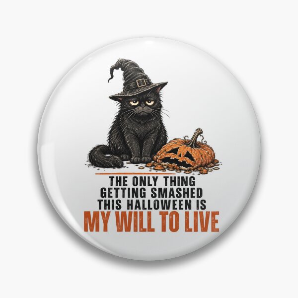 Item preview, Witch Hat Only Thing Getting Smashed Halloween Cat designed and sold by LASTIQUE-dd.