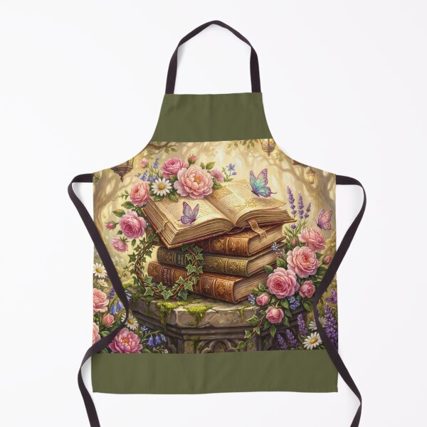 Item preview, Enchanted Garden Library | Fairytale Books with Roses and Butterflies designed and sold by SebastianSpace.