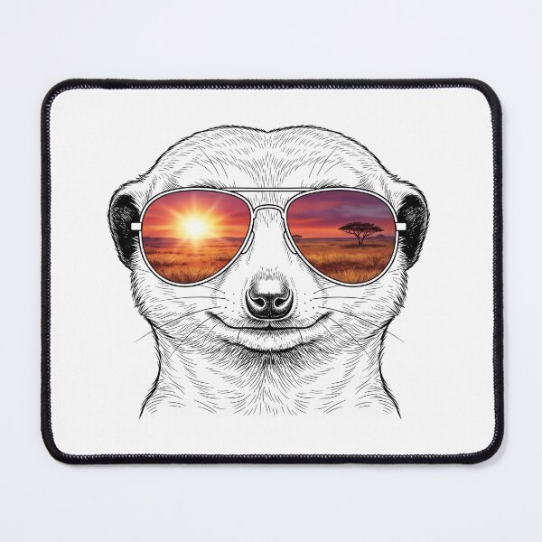 Item preview, Meerkat Savanna Sunset Sunglasses Reflection designed and sold by Bad-Decisions-Designs.