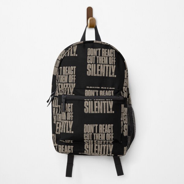 Item preview, Don't React; Cut Them Off Silently Stoic Mindset Gold Text Print on Back Design designed and sold by AppearoStudio.