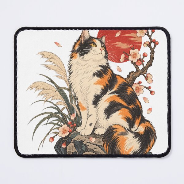 Item preview, Japanese lucky cat under the red sun designed and sold by Kallandra.