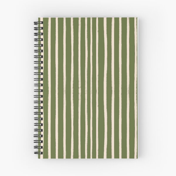 Item preview, Green with Beige Brush Stroke Stripes Pattern designed and sold by OneThreeSix.