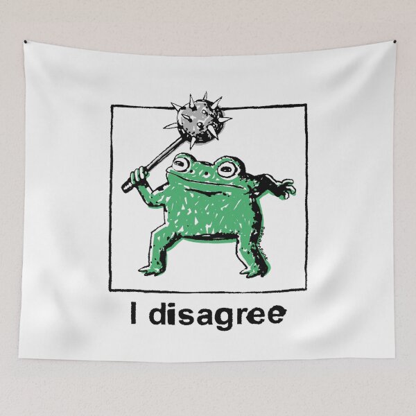Item preview, I disagree frog designed and sold by PopcornpunkART.