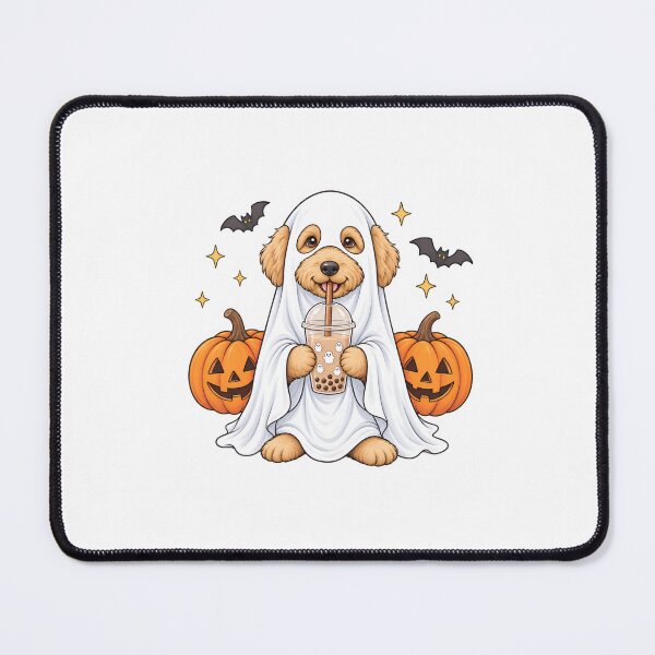 Item preview, Goldendoodle Ghost And Boba Cute Halloween Dog designed and sold by LASTIQUE-dd.