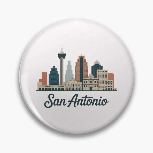 Item preview, San Antonio Skyline Silhouette Design - Retro Gift for Travel Lover designed and sold by MoonSkyArt.