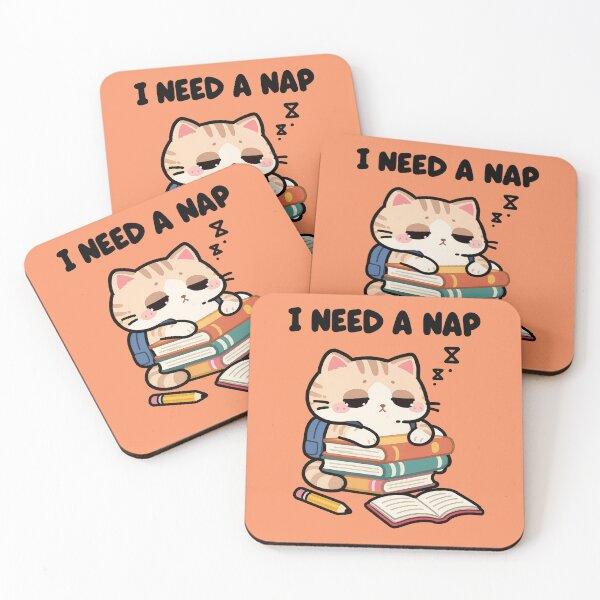 Item preview, I Need A Nap Sleepy Student Cat T-shirt. designed and sold by Nuttajak.