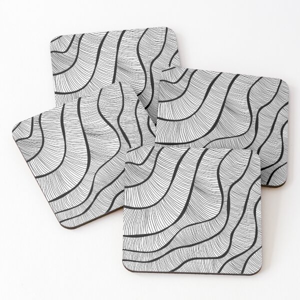 Item preview, Abstract Wavy Optical Line Art Pattern designed and sold by IriArt-Designs.
