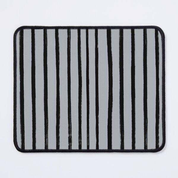Item preview, Grey with Black Brush Stroke Stripes Pattern designed and sold by OneThreeSix.