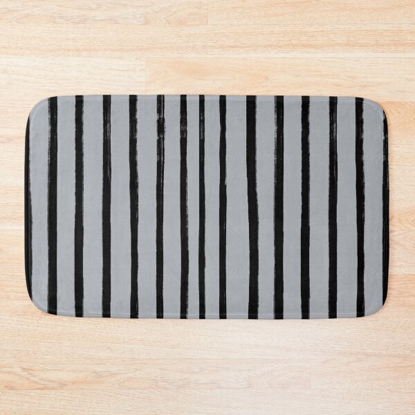 Item preview, Grey with Black Brush Stroke Stripes Pattern designed and sold by OneThreeSix.