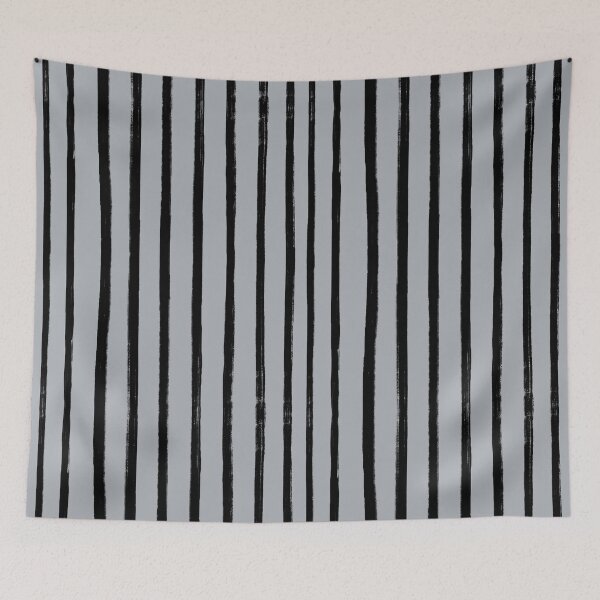 Item preview, Grey with Black Brush Stroke Stripes Pattern designed and sold by OneThreeSix.
