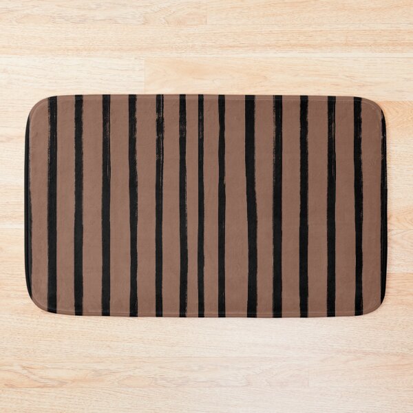 Item preview, Brown with Black Brush Stroke Stripes Pattern designed and sold by OneThreeSix.