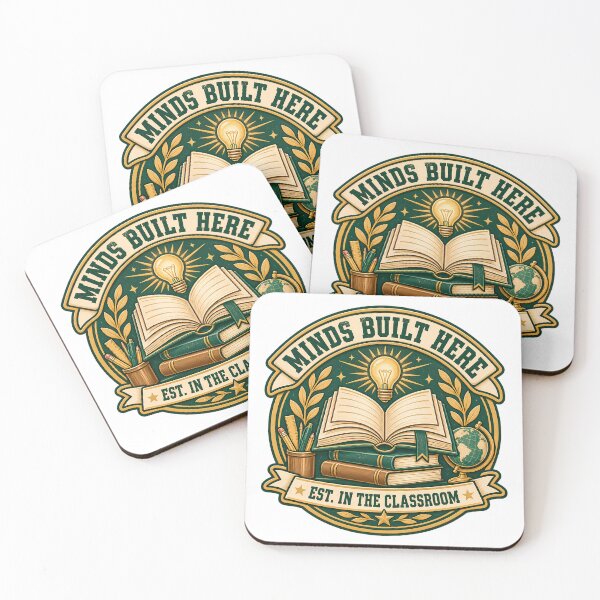 Item preview, Minds Built Here Teacher Badge Shirt | Vintage Teacher Emblem Tee | Teacher Appreciation Gift | Teacher Gift Idea designed and sold by Moss & Mellow.