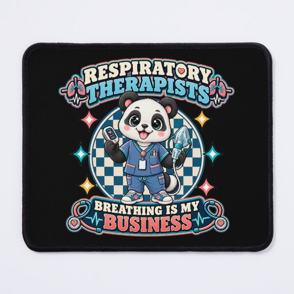 Item preview, Panda Respiratory Therapists Breathing Is My Business Checkered Design  designed and sold by ClinicalHubs.