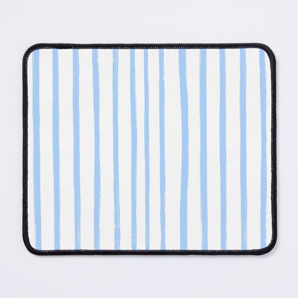 Item preview, Blue Brush Stroke Stripes Pattern on White designed and sold by OneThreeSix.