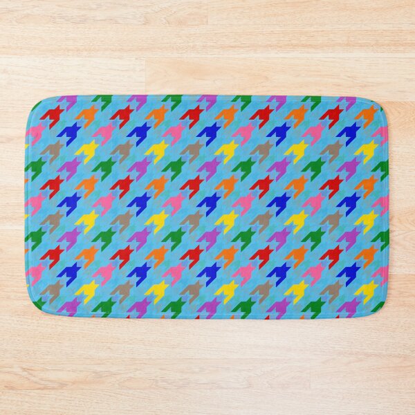 Item preview, Colorful Houndstooth Plaid Check Light Blue  designed and sold by PatternTitan.