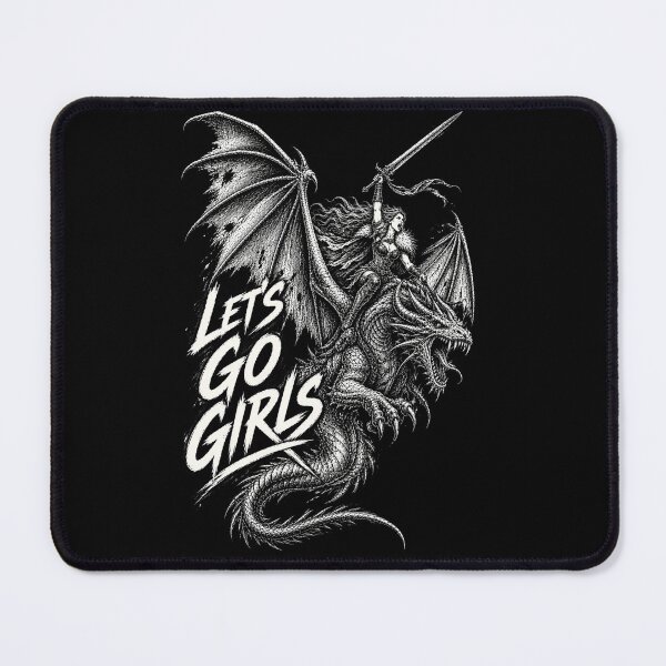 Item preview, Let's Go Girls Fierce Dragon Warrior Dark Fantasy Design designed and sold by will freed18.
