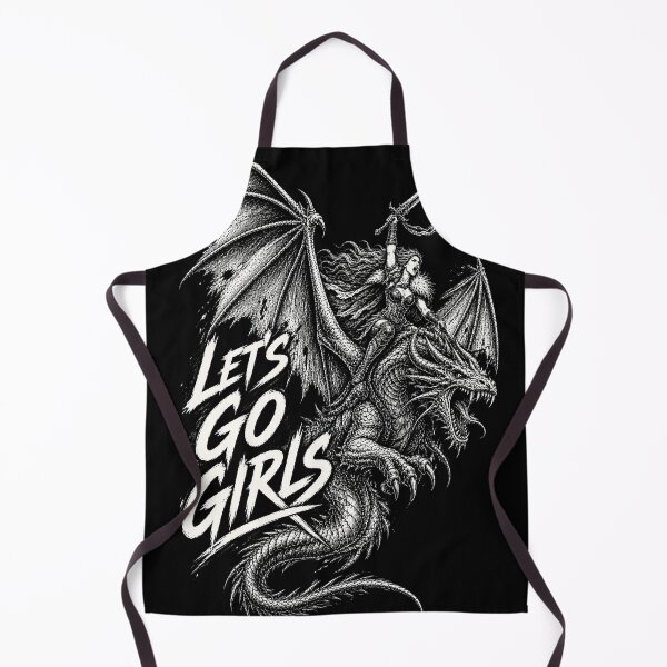 Item preview, Let's Go Girls Fierce Dragon Warrior Dark Fantasy Design designed and sold by will freed18.