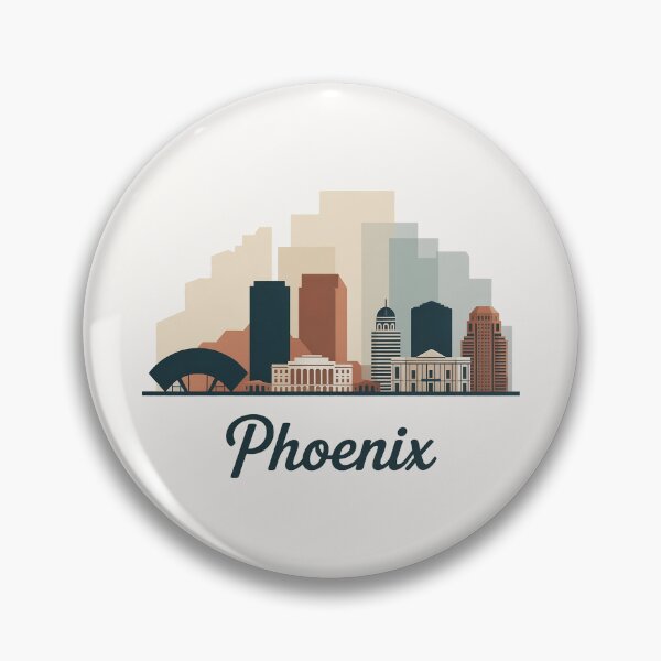 Item preview, Phoenix Skyline Silhouette Design - Retro Gift for Travel Lover designed and sold by MoonSkyArt.