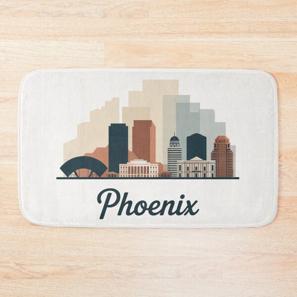 Item preview, Phoenix Skyline Silhouette Design - Retro Gift for Travel Lover designed and sold by MoonSkyArt.