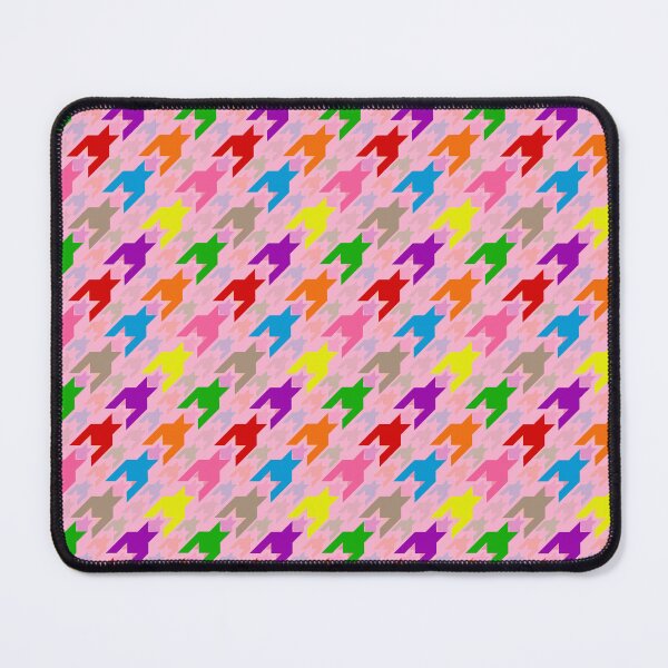 Item preview, Colorful Houndstooth Plaid Check Pink  designed and sold by PatternTitan.