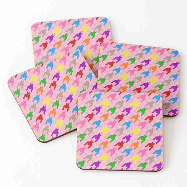 Item preview, Colorful Houndstooth Plaid Check Pink  designed and sold by PatternTitan.