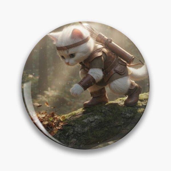 Item preview, Woodland Ranger Kitten — Forest Branch Scout Illustration designed and sold by NikmaArt.