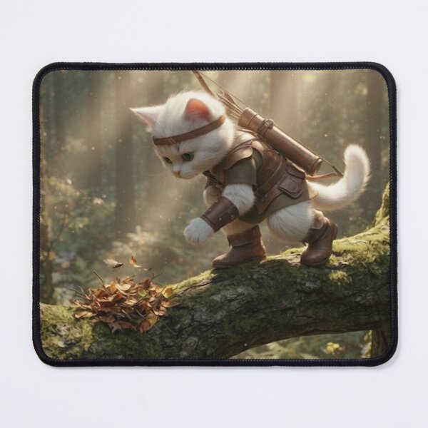 Item preview, Woodland Ranger Kitten — Forest Branch Scout Illustration designed and sold by NikmaArt.