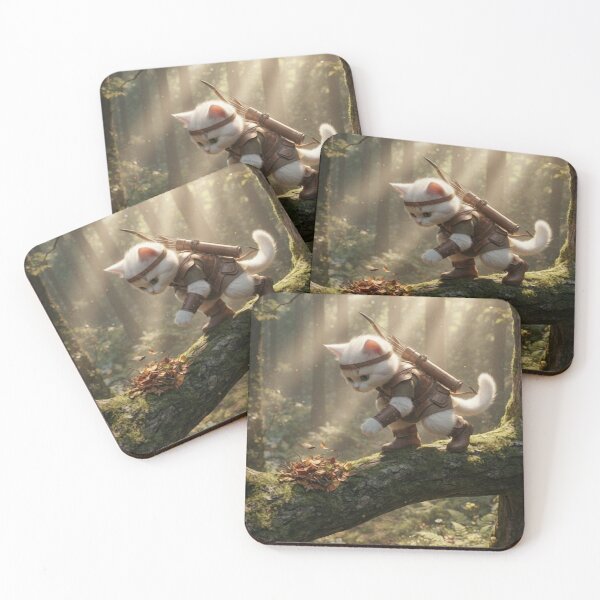 Item preview, Woodland Ranger Kitten — Forest Branch Scout Illustration designed and sold by NikmaArt.