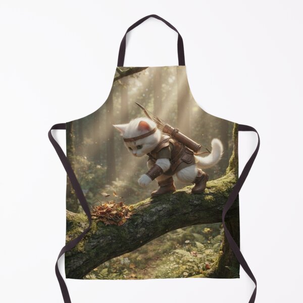 Item preview, Woodland Ranger Kitten — Forest Branch Scout Illustration designed and sold by NikmaArt.
