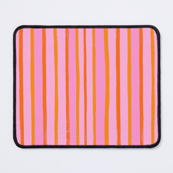 Item preview, Orange Brush Stroke Stripes Pattern on Pink designed and sold by OneThreeSix.