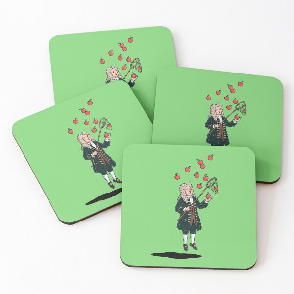 Item preview, Isaac Newton Defying Gravity Floating Apples Net Physics Science Humor Art designed and sold by Rare By Hero.