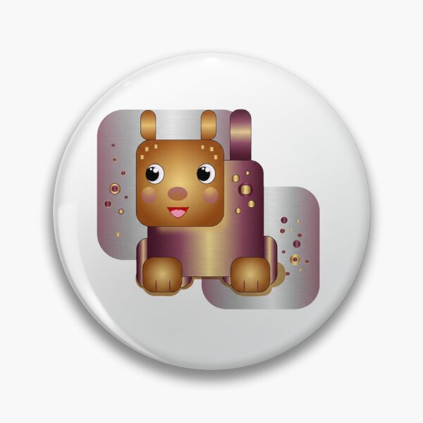Item preview, Cubi RoseGlow – Warm metallic character design designed and sold by Herzbaumatelier.