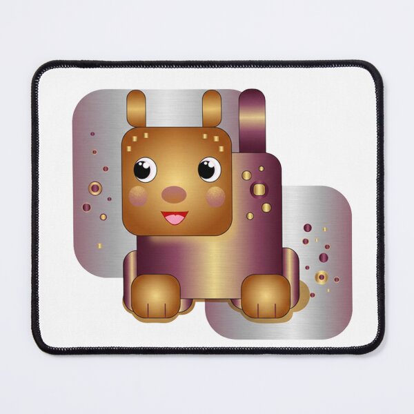 Item preview, Cubi RoseGlow – Warm metallic character design designed and sold by Herzbaumatelier.