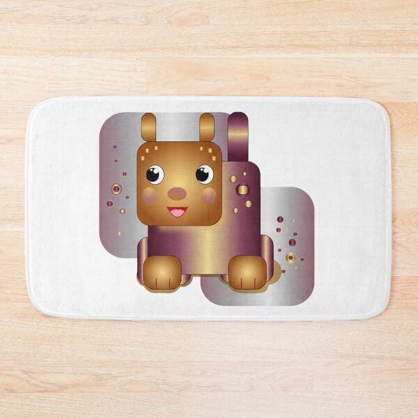 Item preview, Cubi RoseGlow – Warm metallic character design designed and sold by Herzbaumatelier.