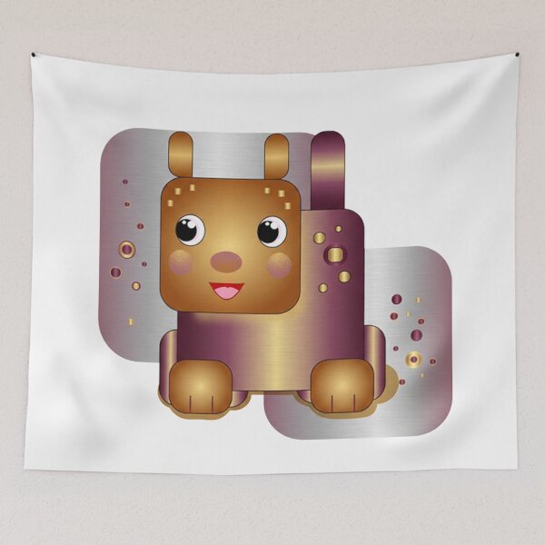 Item preview, Cubi RoseGlow – Warm metallic character design designed and sold by Herzbaumatelier.