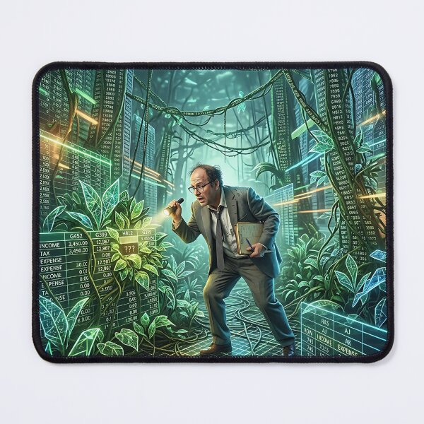 Item preview, Lost in Spreadsheet Data Jungle Accountant Humor designed and sold by Michaelragheb.