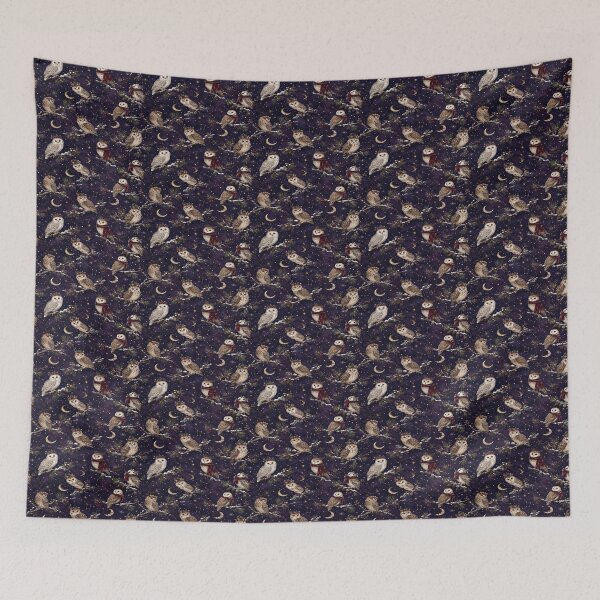 Item preview, Celestial Winter Owls Moon Stars Christmas Tissue Paper designed and sold by sadedream.