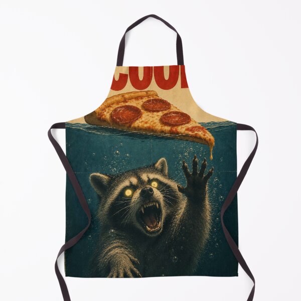 Item preview, raCOONS - Raccoon Pizza Shark Parody - Funny Pizza Horror Poster designed and sold by BRTHRCNK01.