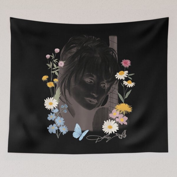 Item preview, Dolly Parton Flowers Butterflies Signature Country Legend designed and sold by LouisaOReilly.
