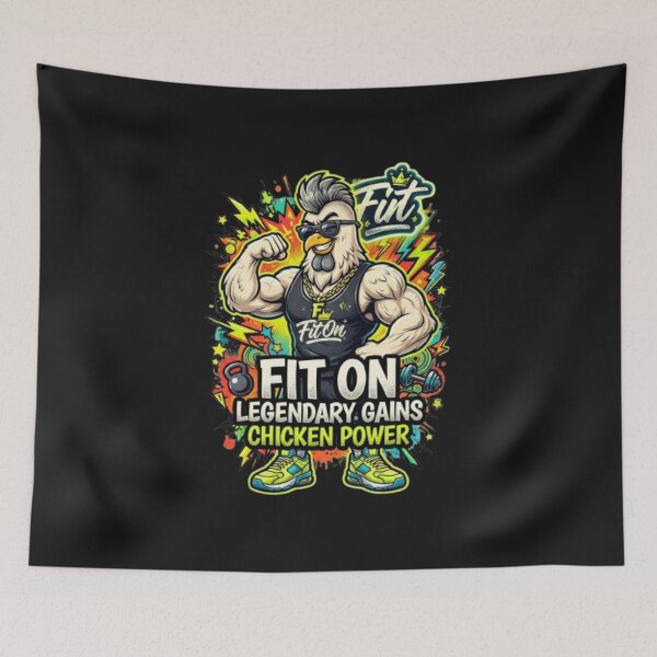 Item preview, FIT ON Cool Chicken Gym Boss – Funny Chicken Fitness Streetwear T-Shirt designed and sold by Fit On.