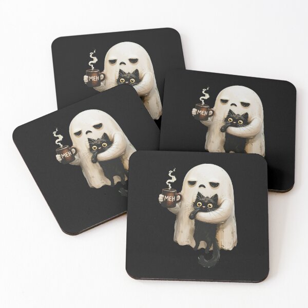Item preview, Halloween Ghost Holing Black Cat  designed and sold by nosu-art-pod.